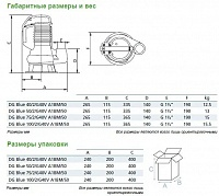 Погружной фекальный насос Zenit DG BLUE 40/2/G40V AOBM/50