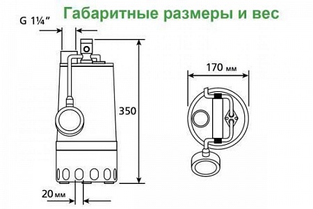 Погружной фекальный насос Zenit DG-Steel 37/2M